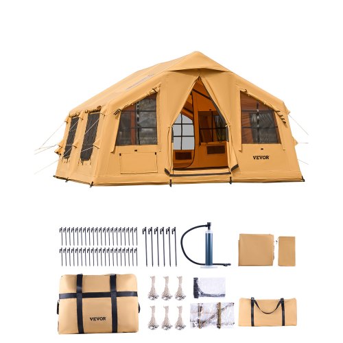Inflatable Tents for Camping, 8-12 Person Easy Setup Blow up Tent with