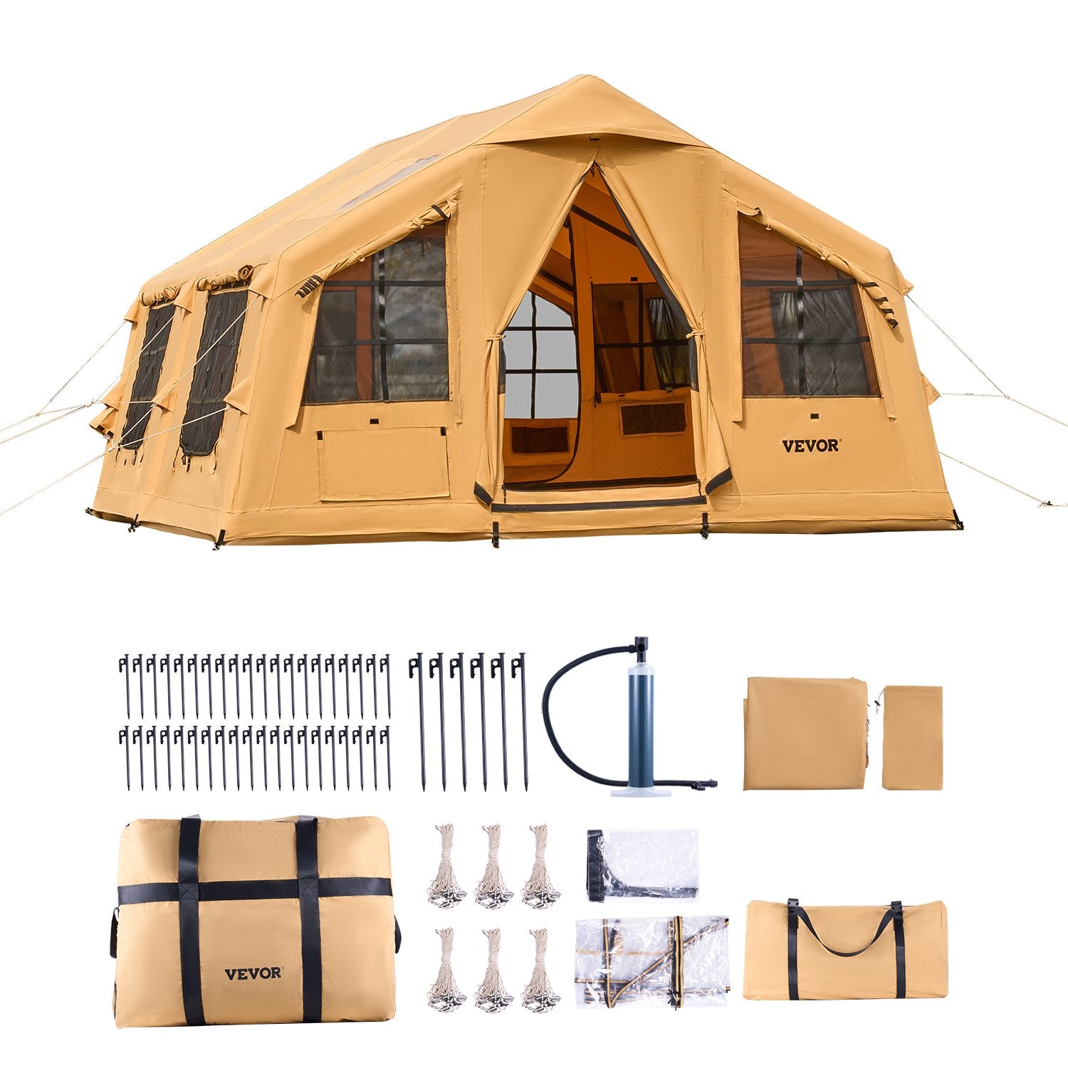 Inflatable Tents for Camping, 8-12 Person Easy Setup Blow up Tent with