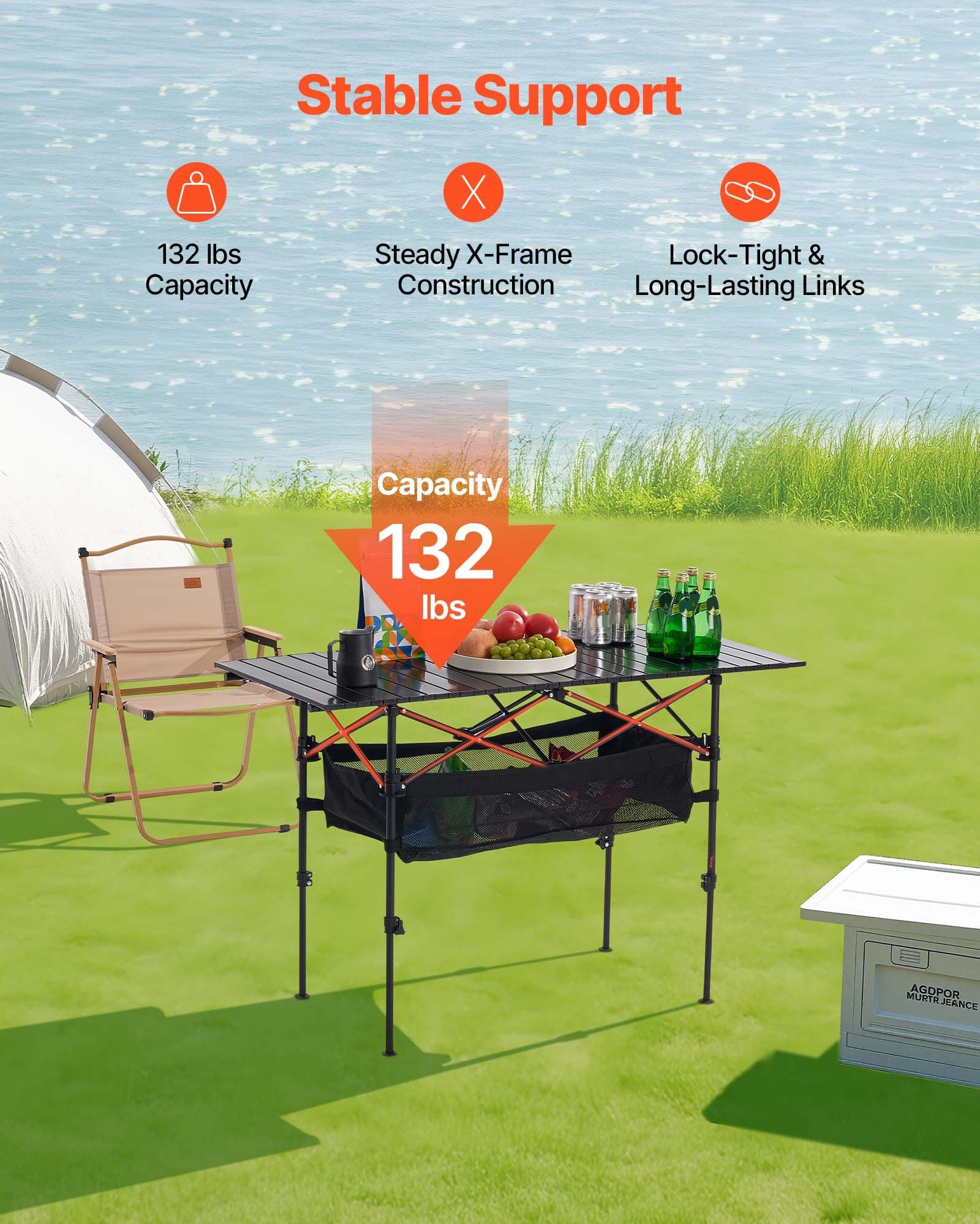Lätt hopfällbart campingbord