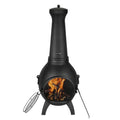 Chiminea, 40 cm vedeldad eldstad för utomhusbruk, sfärisk öppen spis