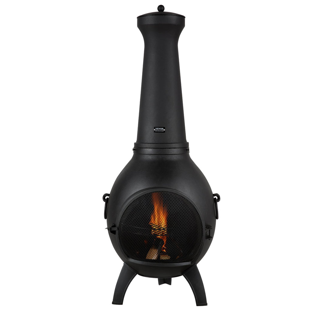 Chiminea, 40 cm vedeldad eldstad för utomhusbruk, sfärisk öppen spis