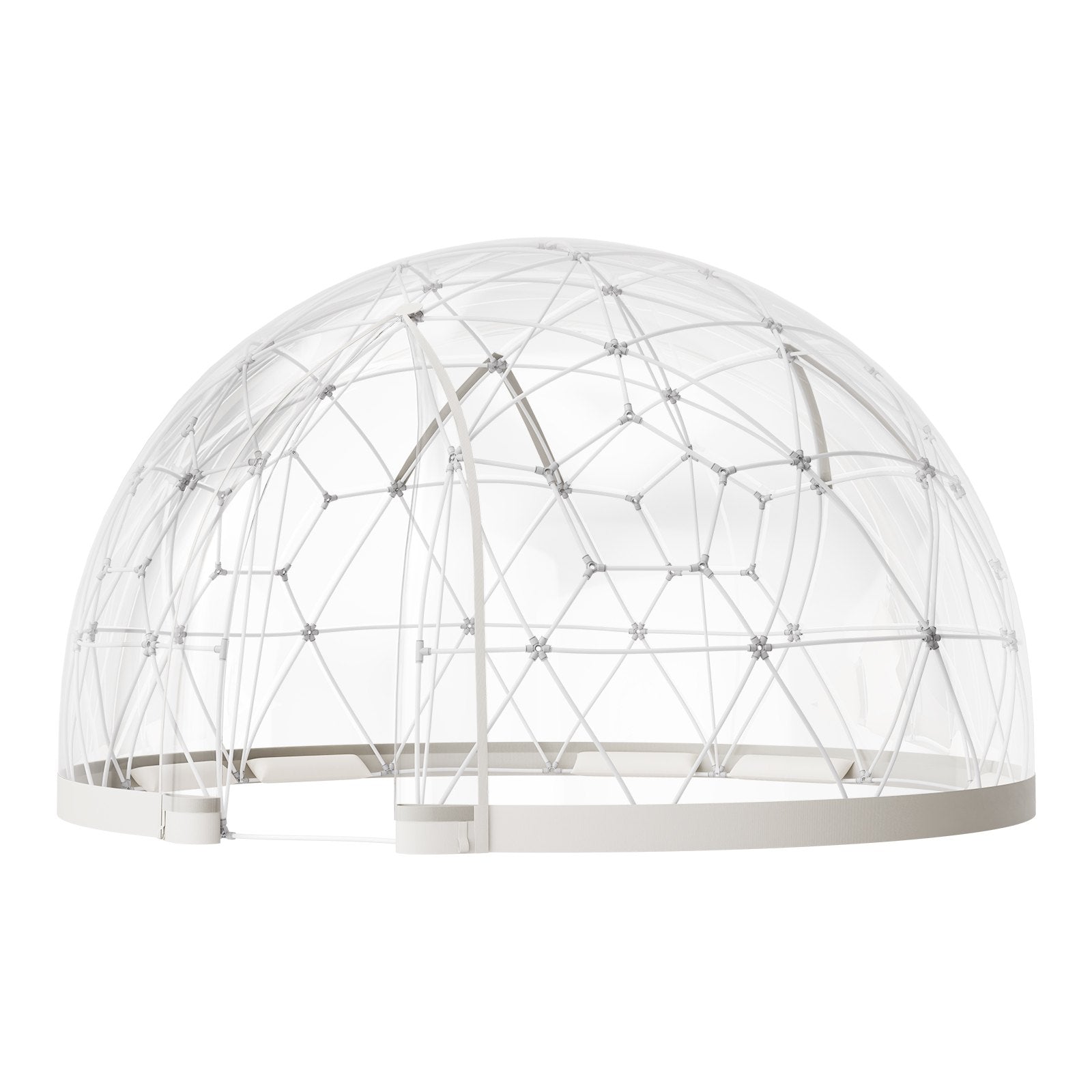 Garden Dome Igloo, 4,5 x 2,7 m utomhus genomskinligt bubbeltält för 4-7 personer  väderbeständigt geodesiskt kupolväxthus med fönster, PVC-iglotält för uteplatser, camping, fest, bröllop